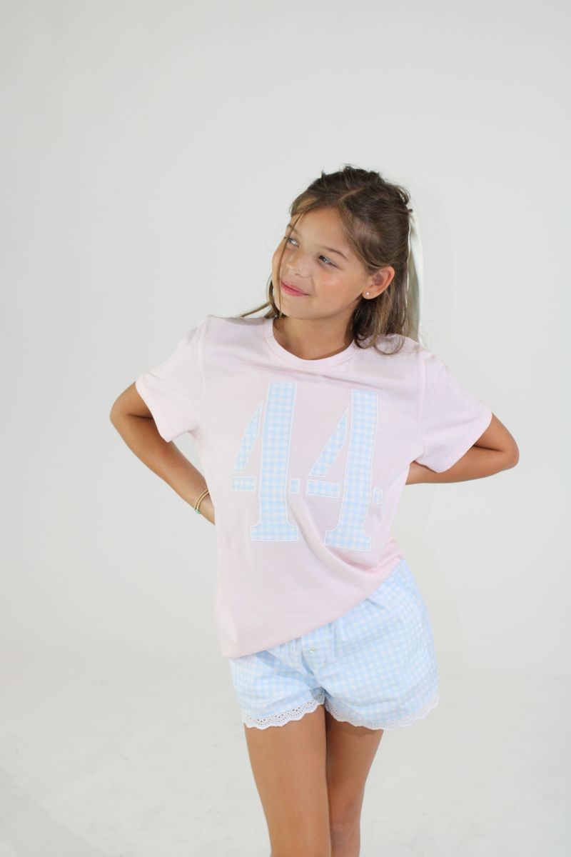 Gingham 44 Tee, Pink