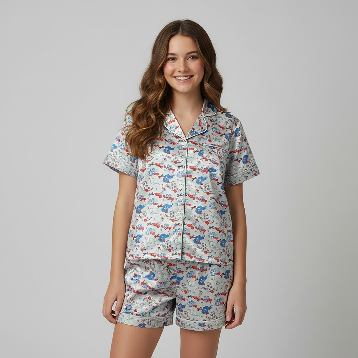 American Cowgirl Satin Loungewear Set