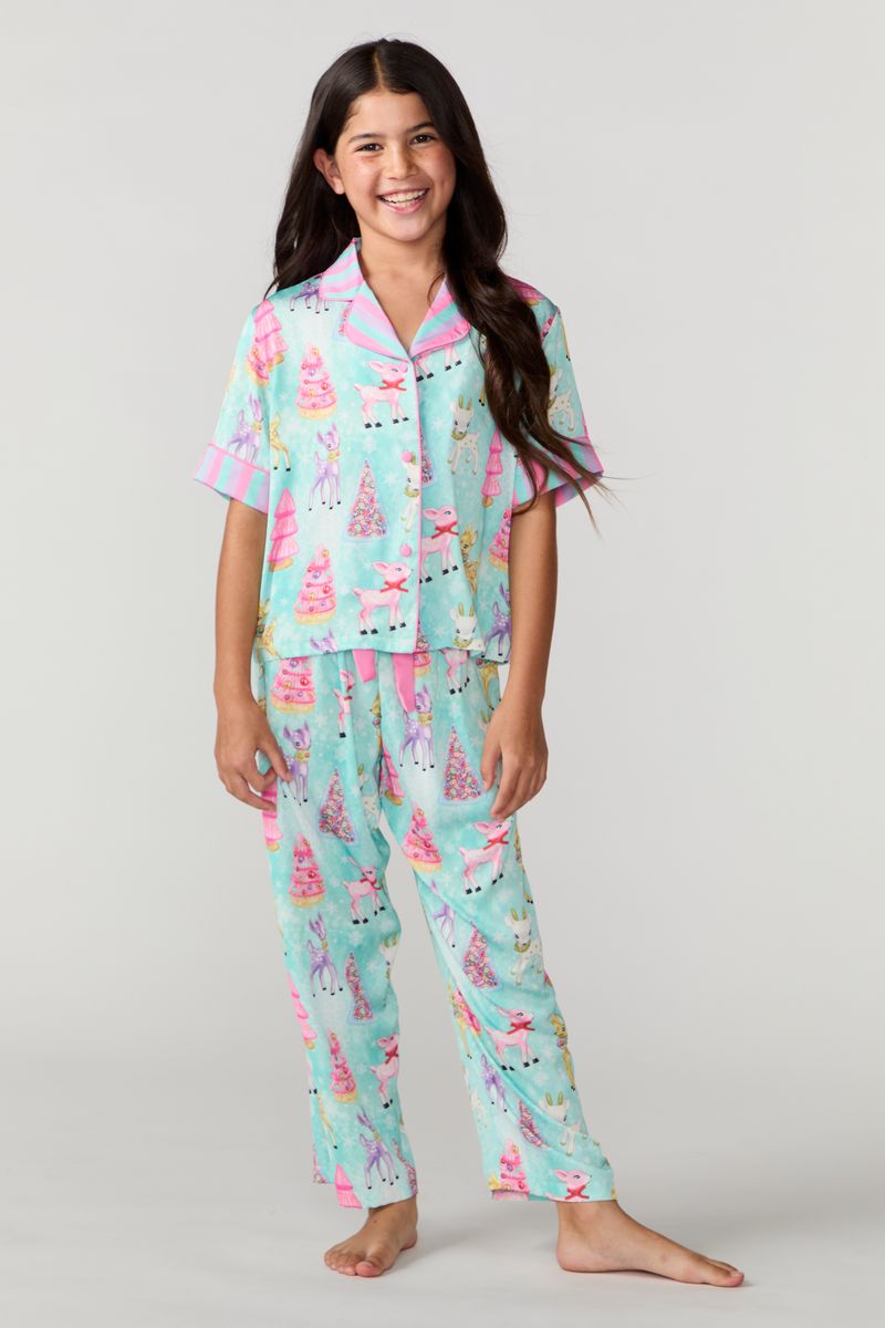 Prancer Satin Pajama Pant Set