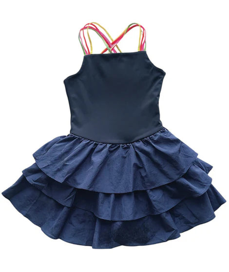 Tennis Crossback Dress, Navy
