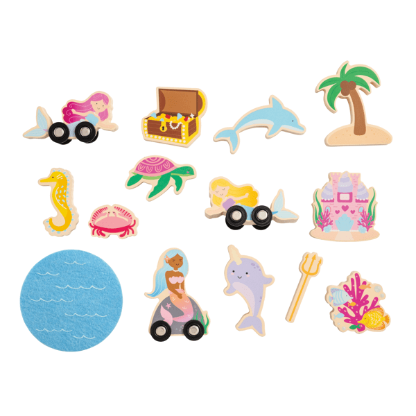 Wooden Toy Tube, Mermaid