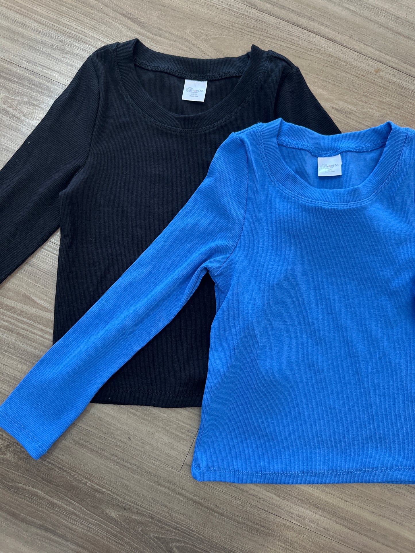 Tween Girl LS Ribbed Top, (Asst Colors)