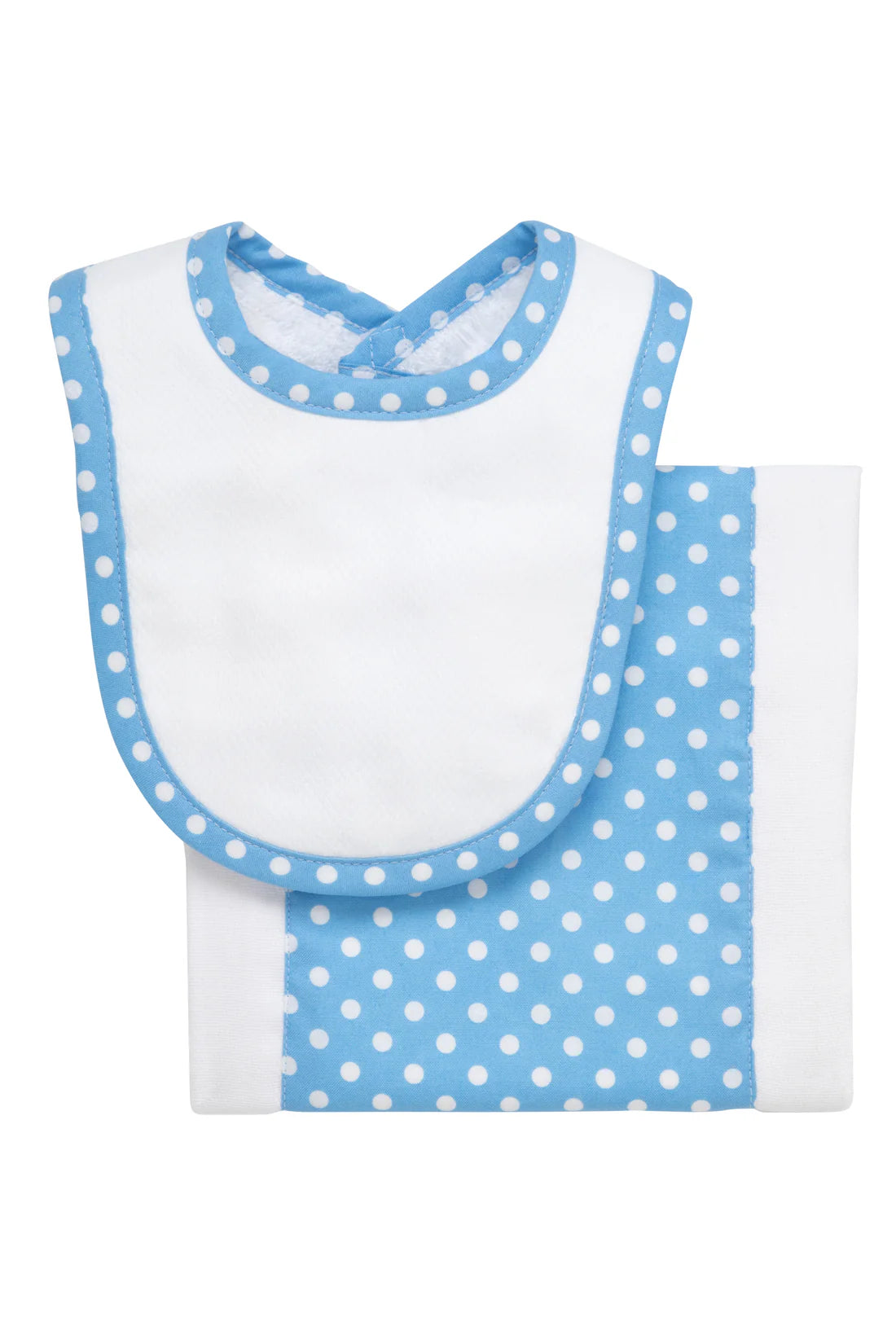 Alligator Drooler Bib & Burp Set, Blue