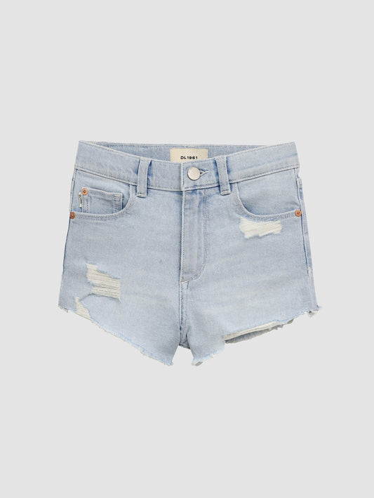 Lucy High Rise Denim Short, Poolside Distressed