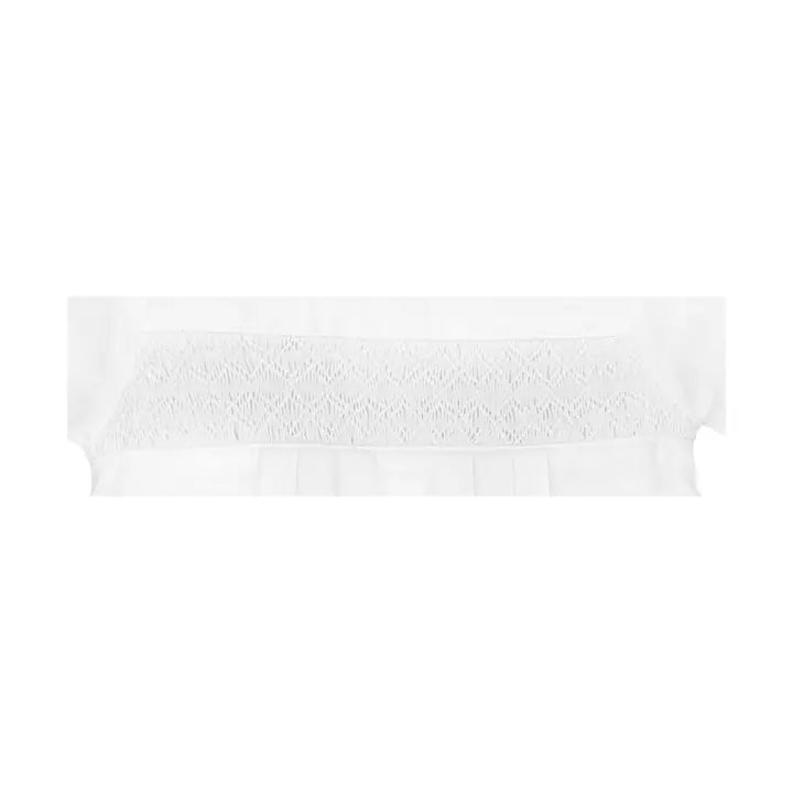 Diamond Smocked Bubble, White