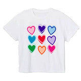 Sequin Rainbow Hearts Tshirt