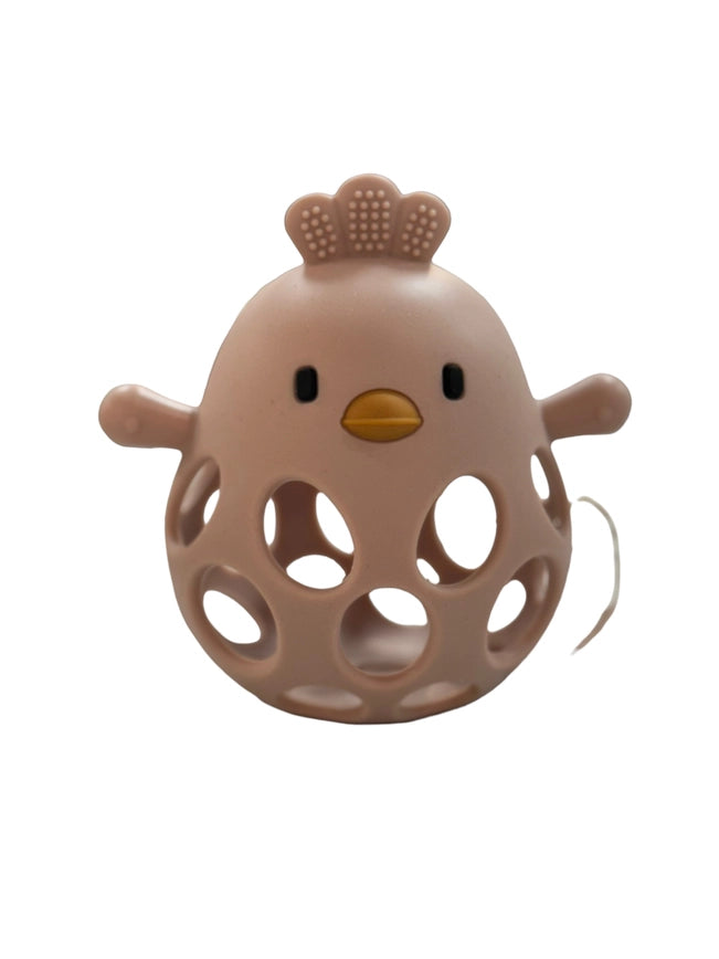 Silicone 3D Chicken Teether, (color options)