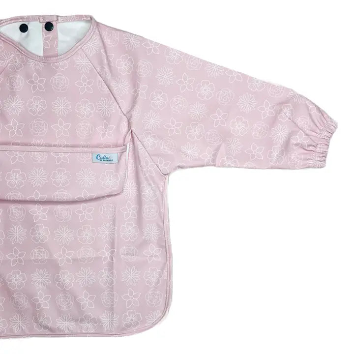The Grayson Long Sleeve Bib, Pink Petal Blossom