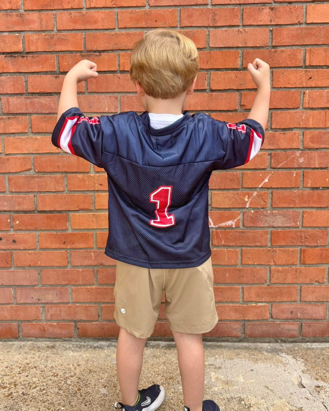 Gameday Football Jersey, Red/Navy