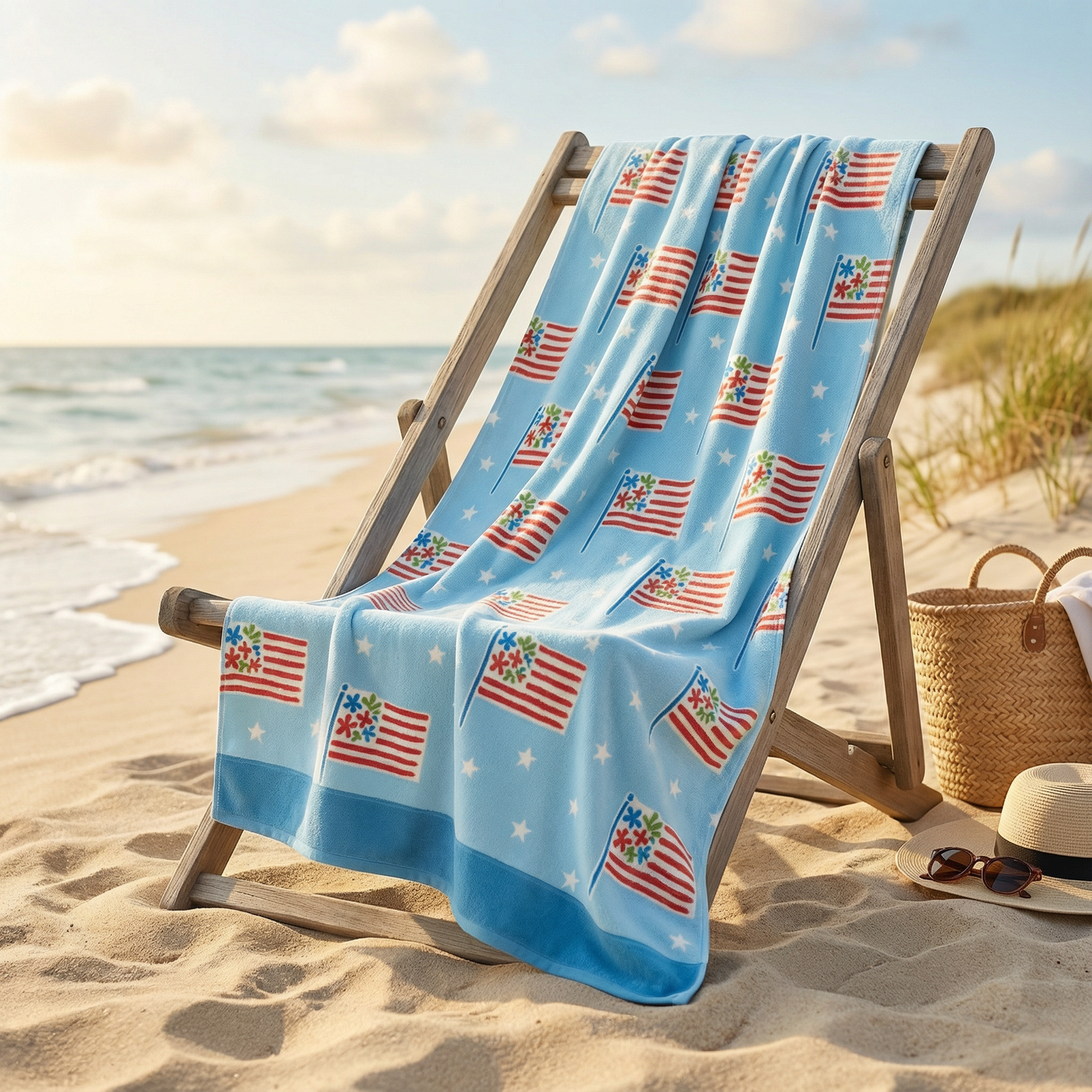 American Bloom Beach Towel