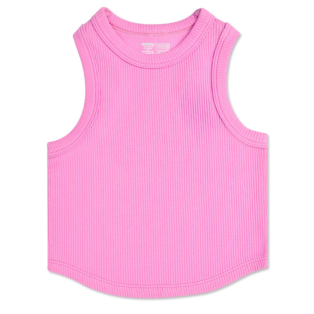 Rose Cropped Racer Back Tank