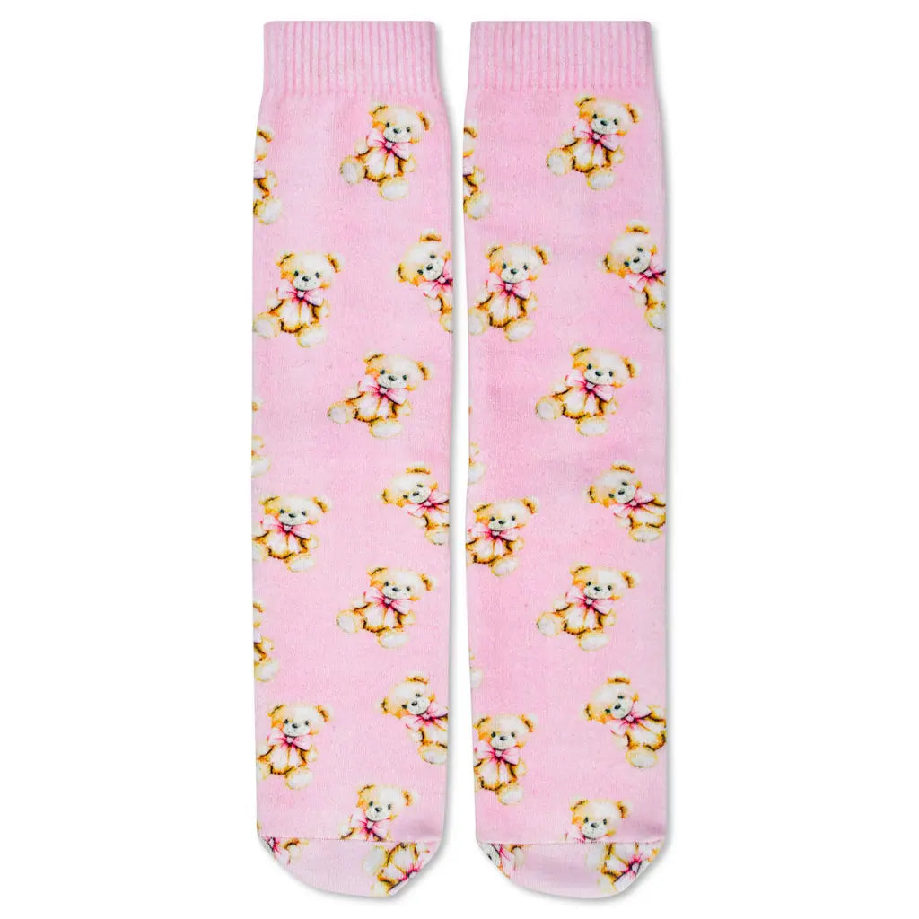 Beary Cute Pink Socks