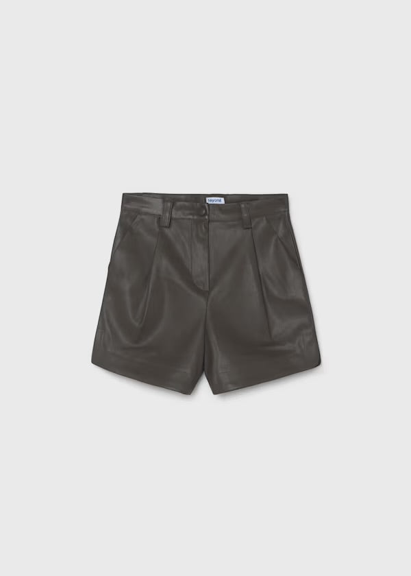Girls Faux Leather Short