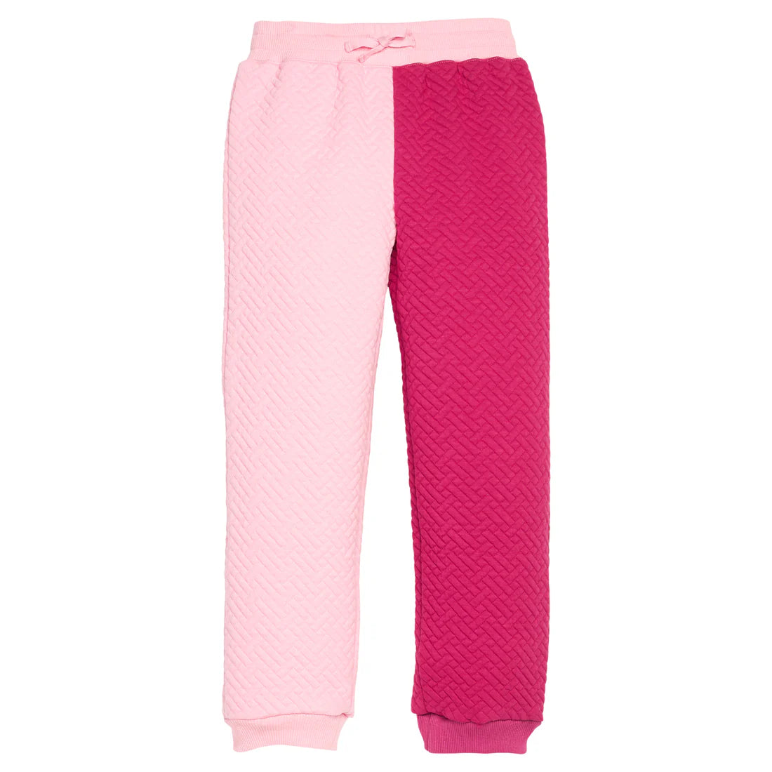 Quilted Colorblock Jogger, Pink/Cranberry