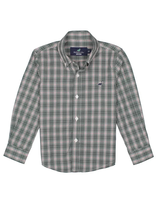 Boys Seasonal Sportshirt, Mistletoe
