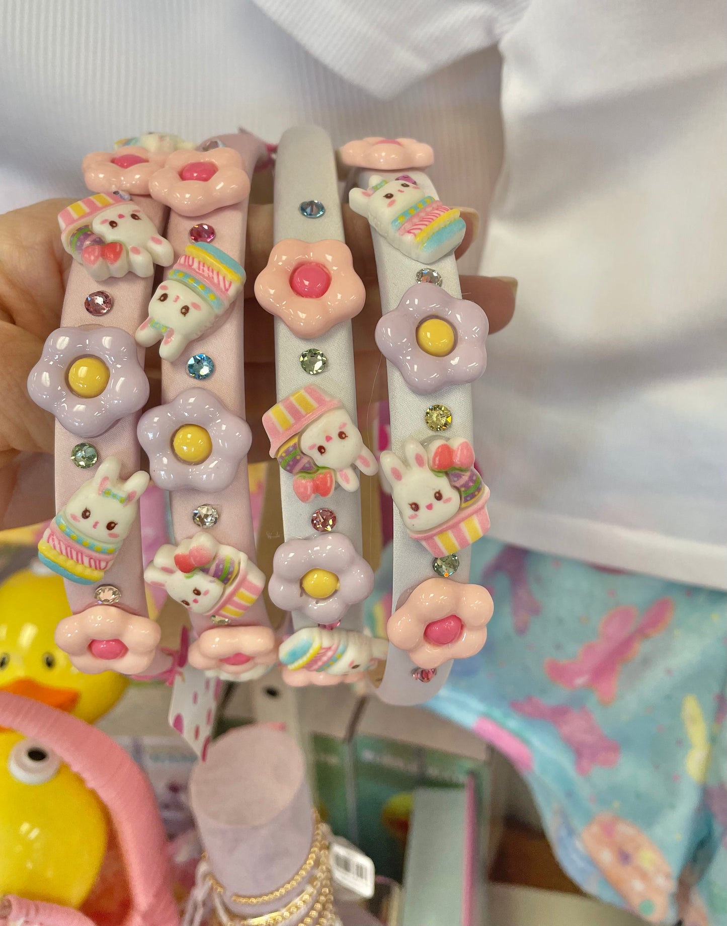 Easter Charm Satin Headband, (2 colors)