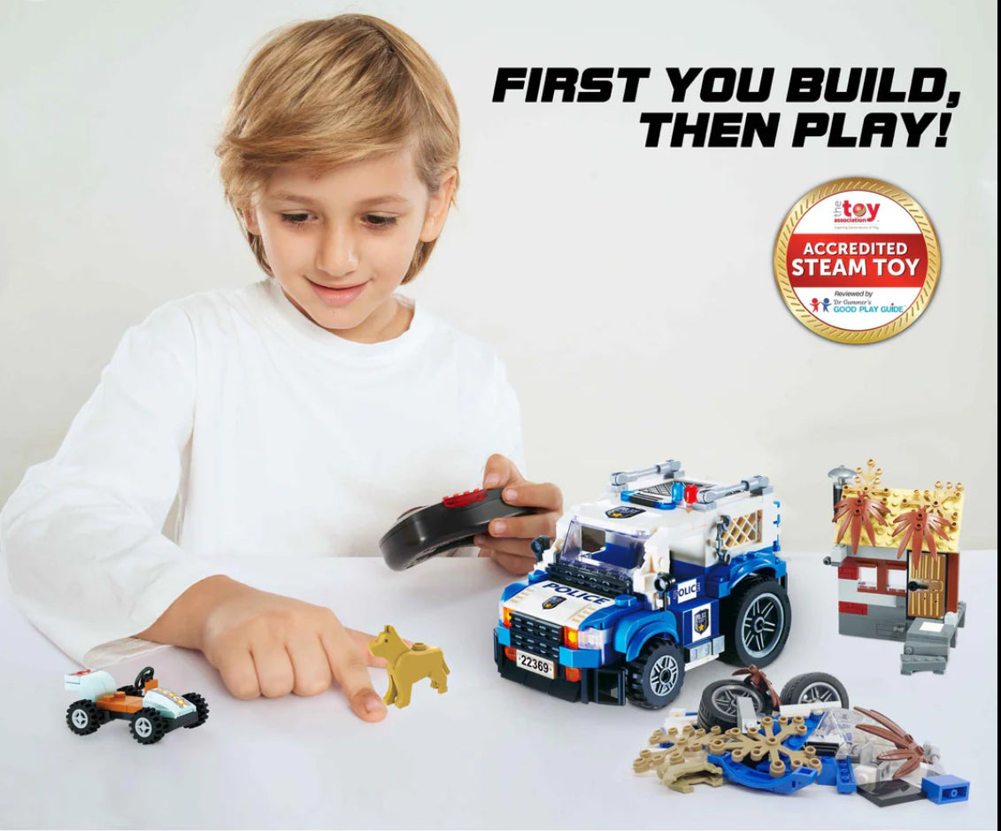 Wise Blocks Remote Control Police Car