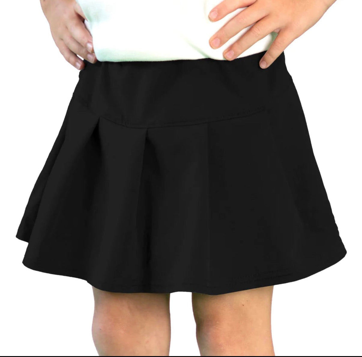 Solid Tennis Skort, Black