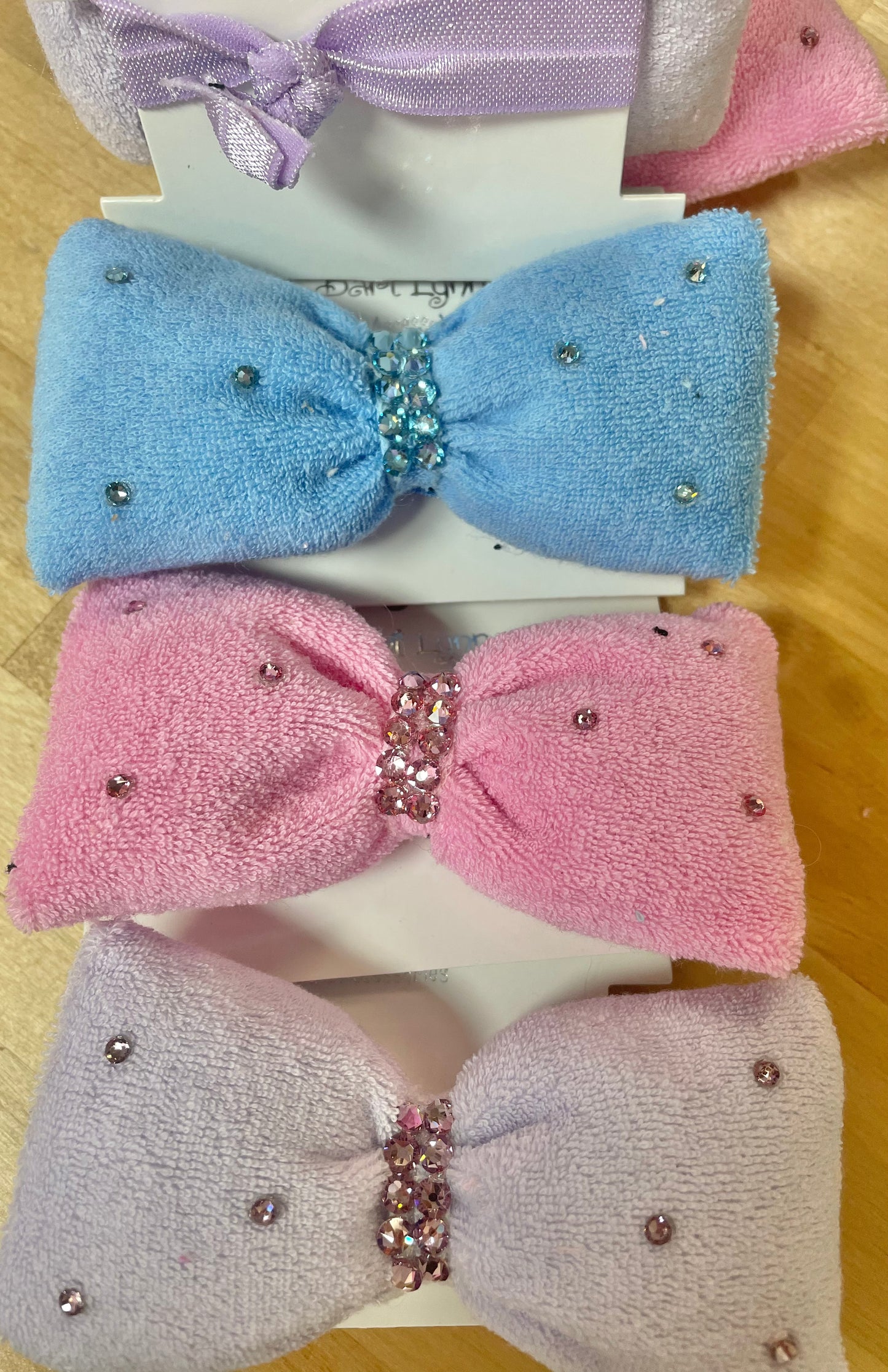 Stoned Terry Bow Ponytail, (3 colors)