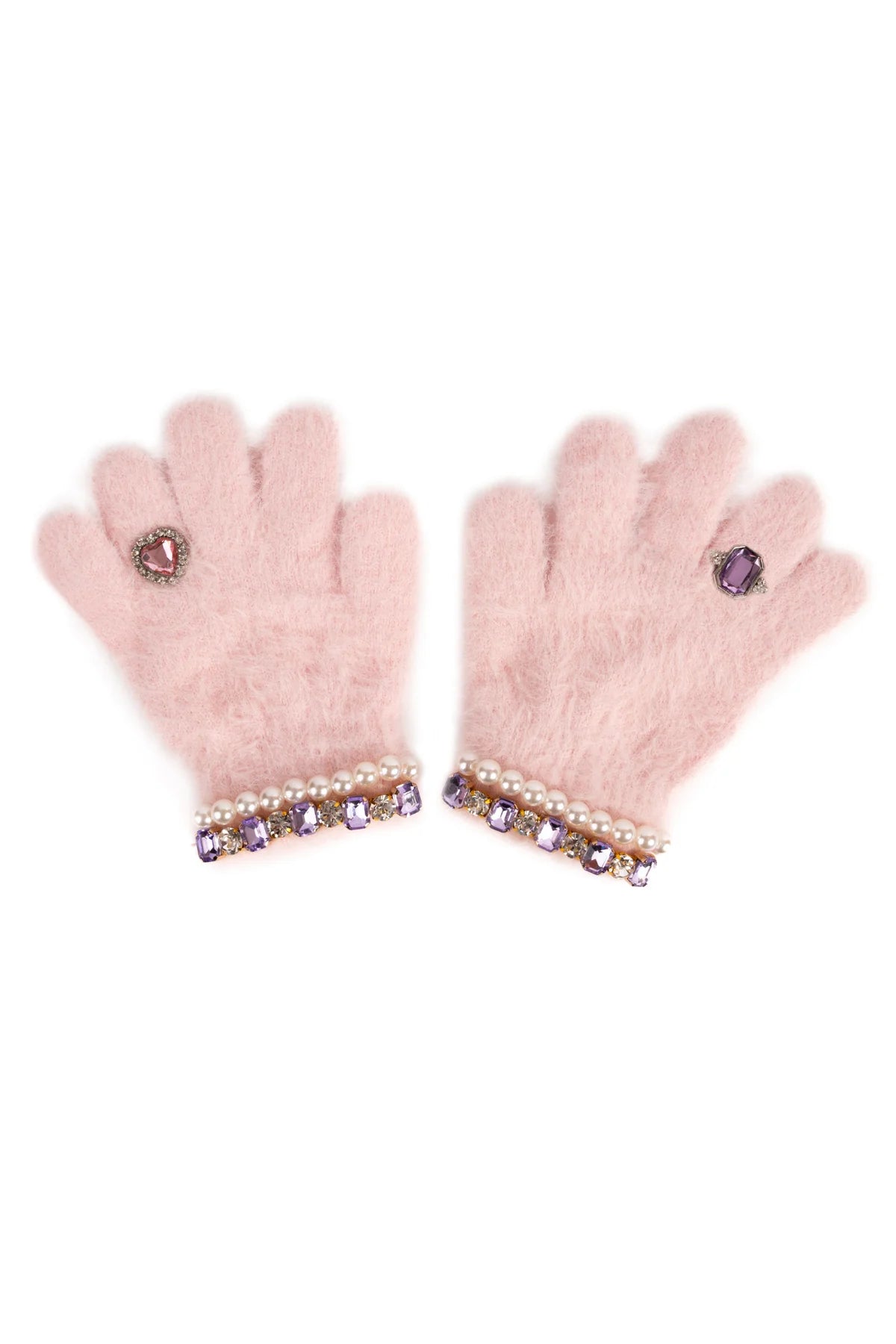 Boujee Bijou Gloves, Light Pink