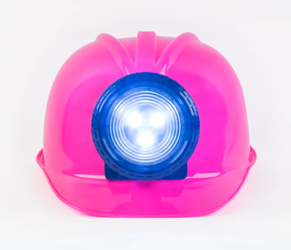 Miner Helmet w/LED Light (3 colors)