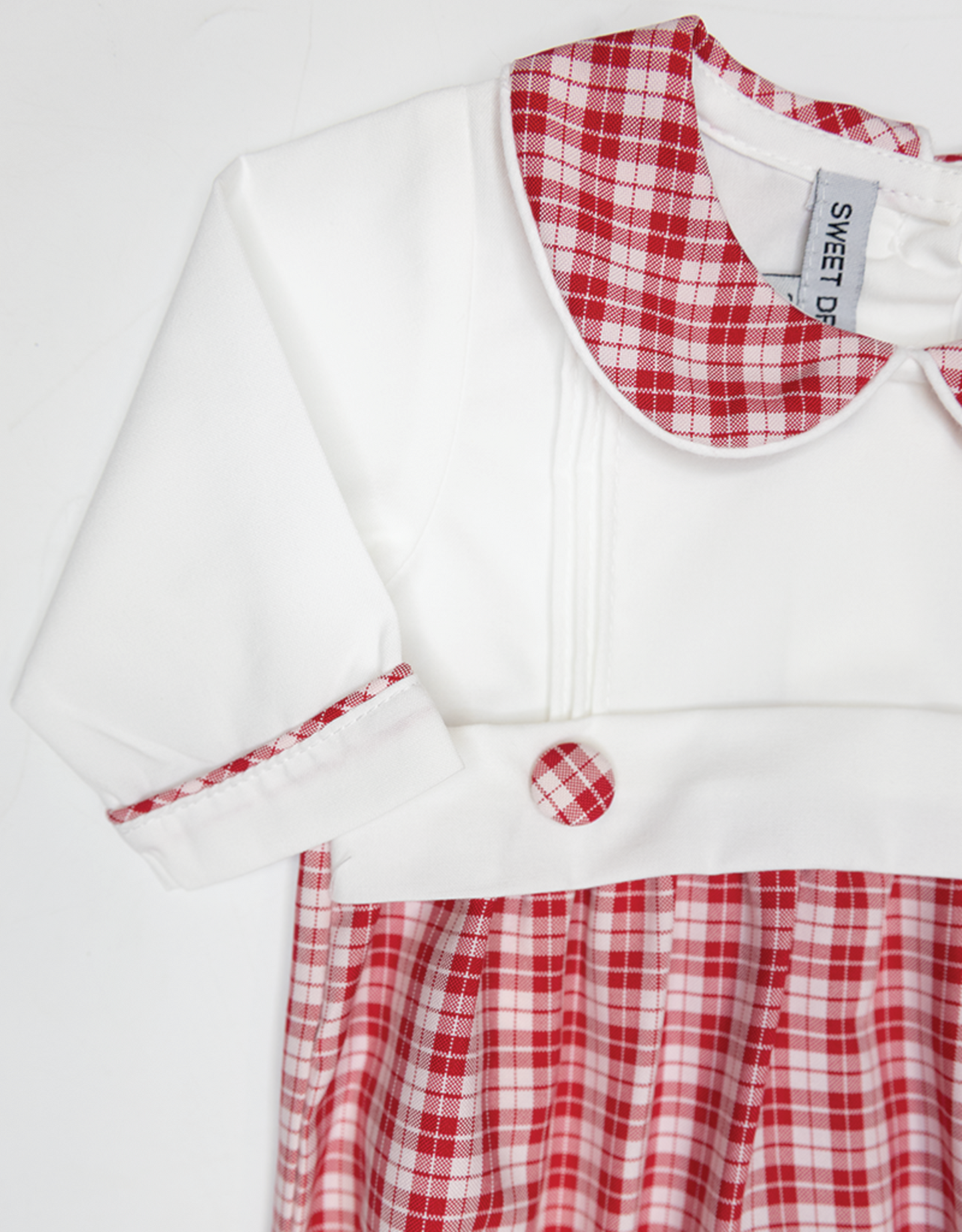 Plaid Boy Bubble, Red/White
