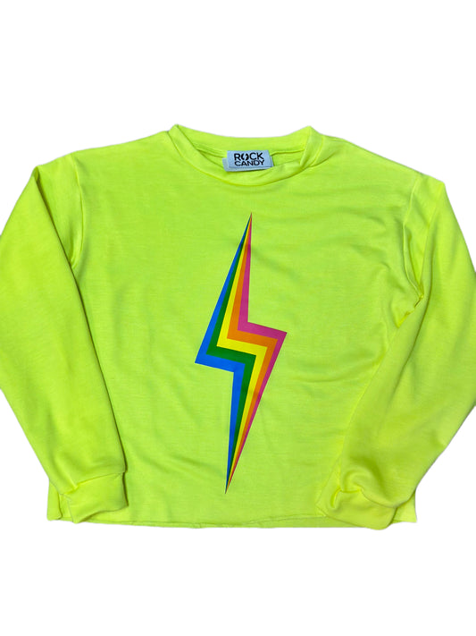 Bolt Neon Sweatshirt, Neon Yellow