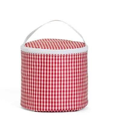 Round Snack Bag, Red Gingham