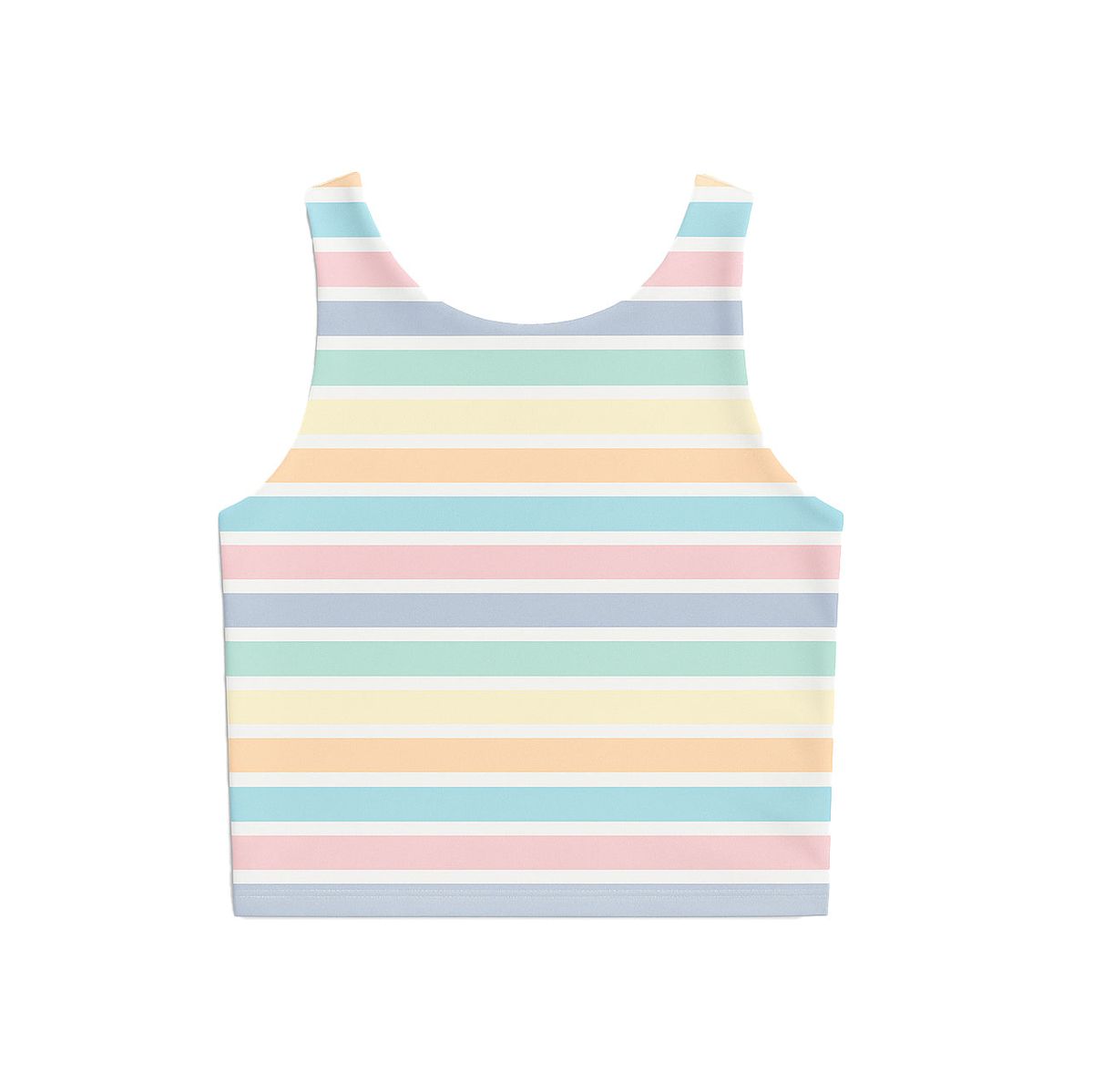 Athleisure Razorback Tank, Pastel Stripe