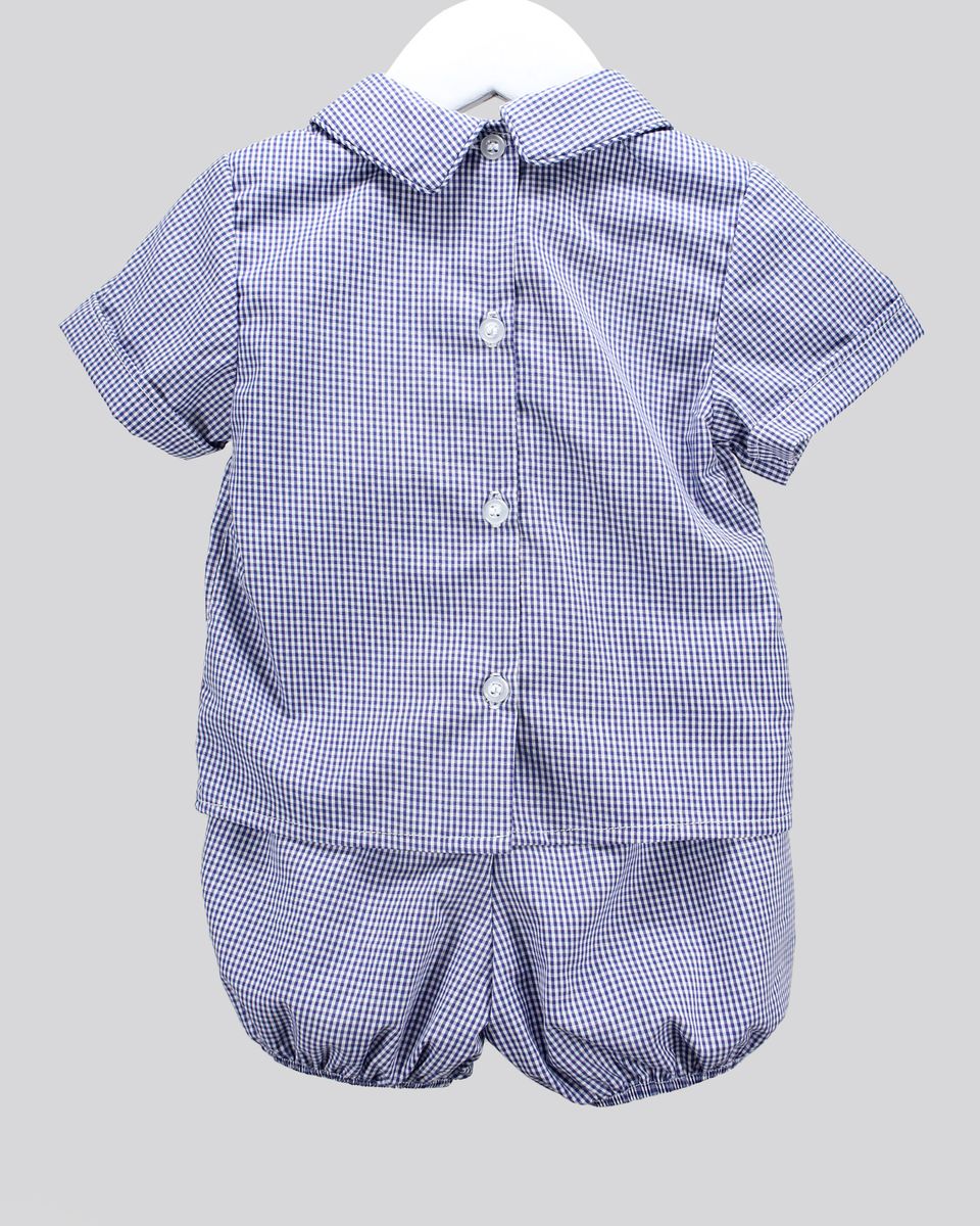 Navy Gingham Julian Set