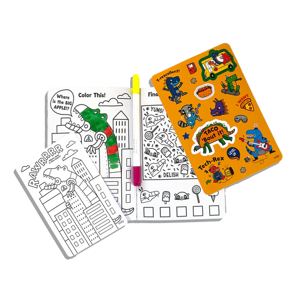 Let's Go! Activity & Coloring Kit, Robo Dinos