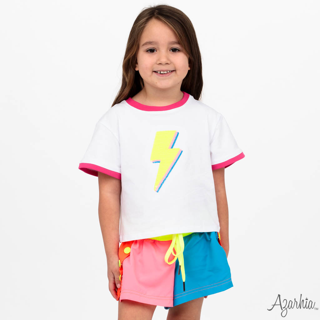 Neon Color Block Short, Pink