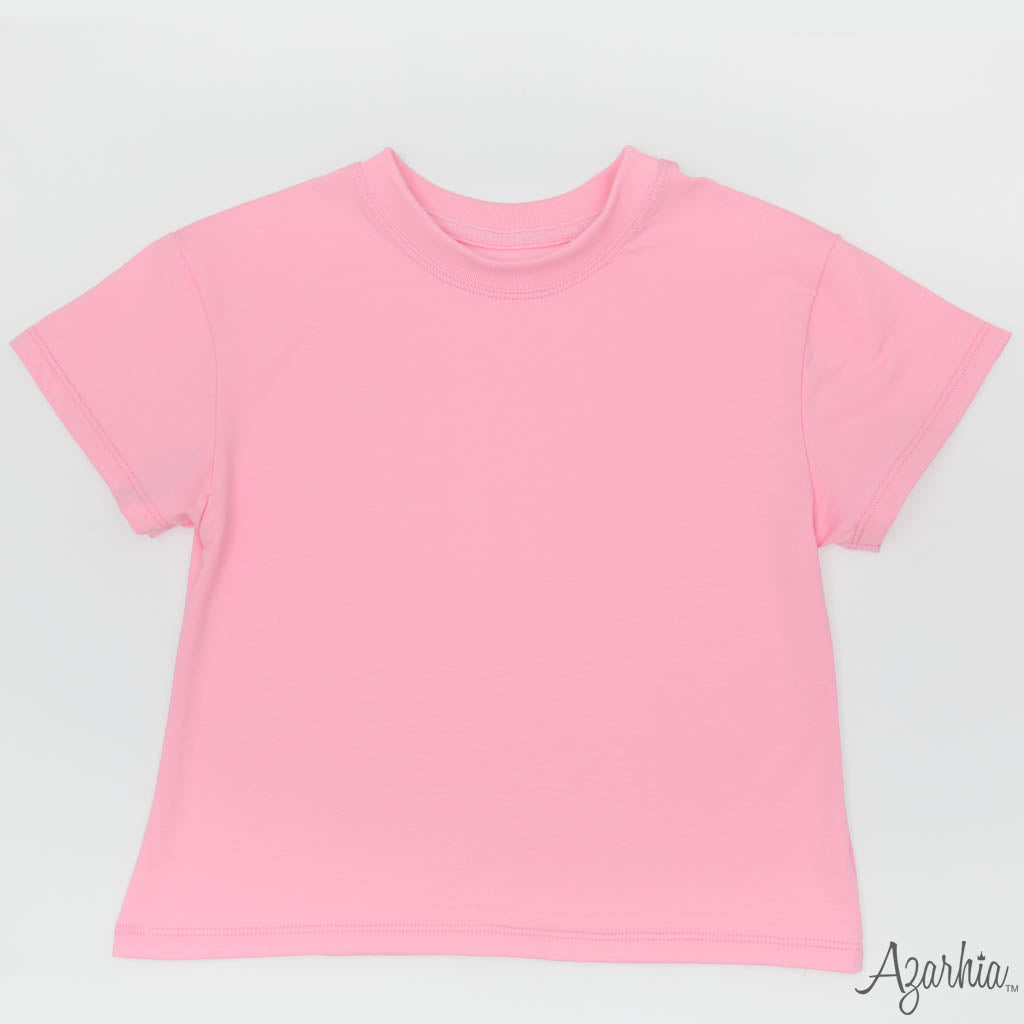 Solid Color Boxy Tee, Pink