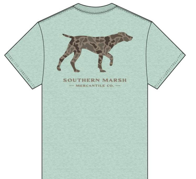 Youth Camo Pointer SS Tee, Washed Honeydew