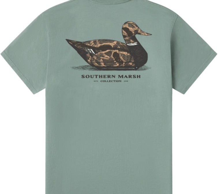 Youth Vintage Duck Camo Decoy SS Tee, Burnt Sage