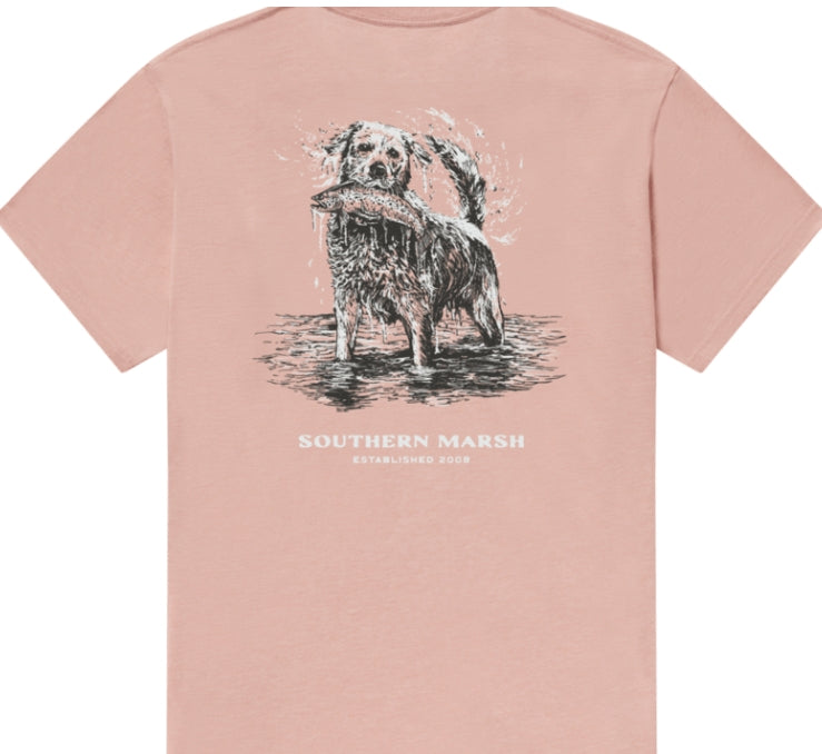 Youth Seawash Shake & Release SS Tee, Salmon
