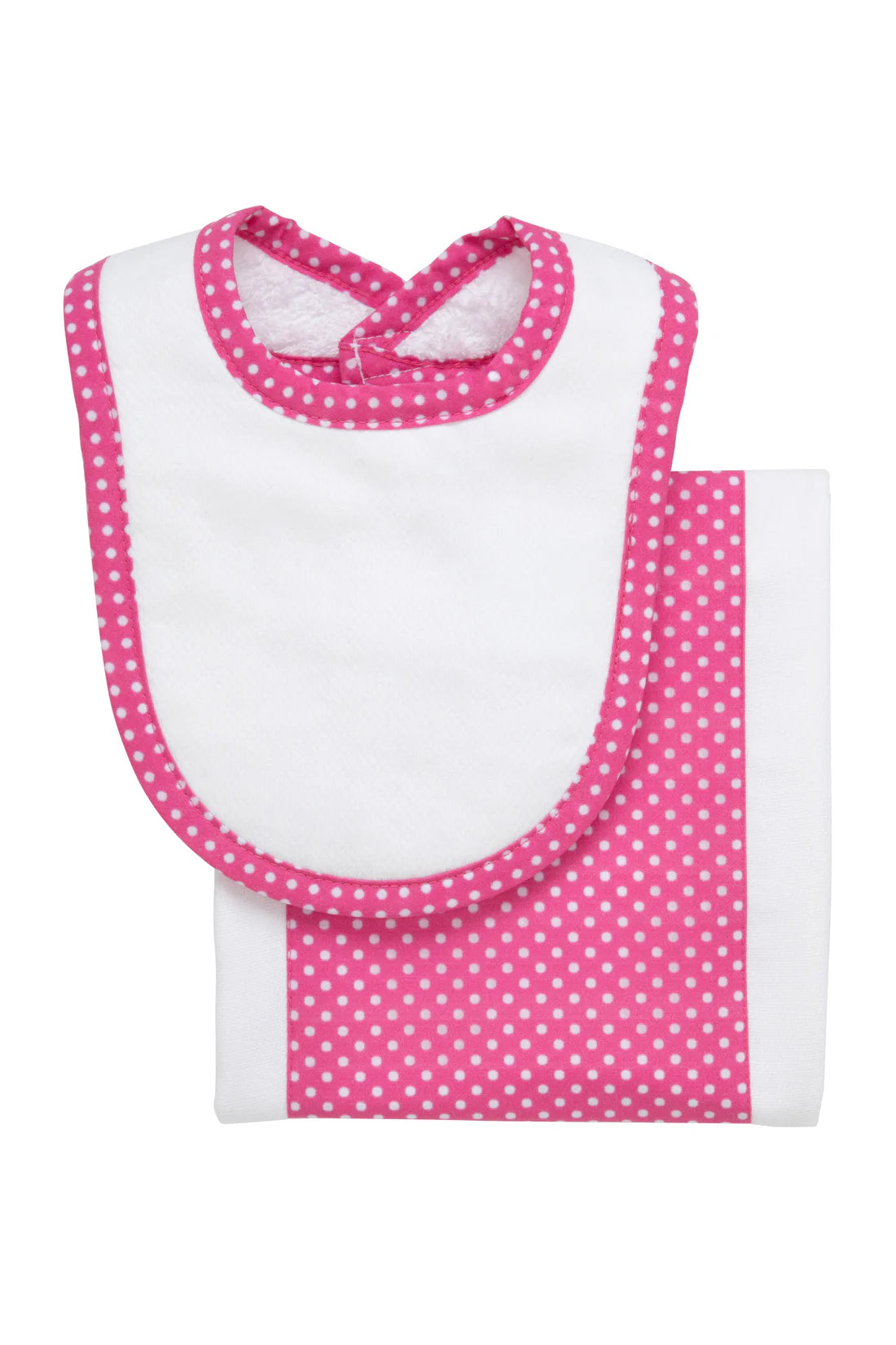 Alligator Drooler Bib & Burp Set, Pink