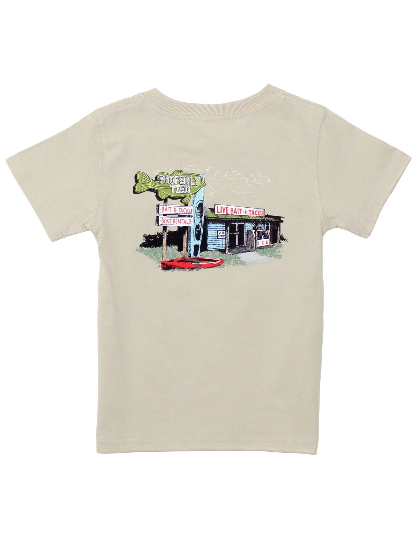 Boys Bait Shop SS Tee, Linen