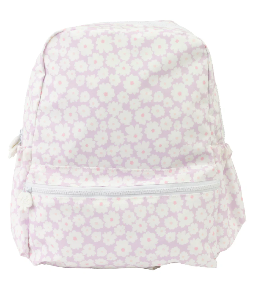 Apple of My Isla Small Backpack, Lavender Daisies