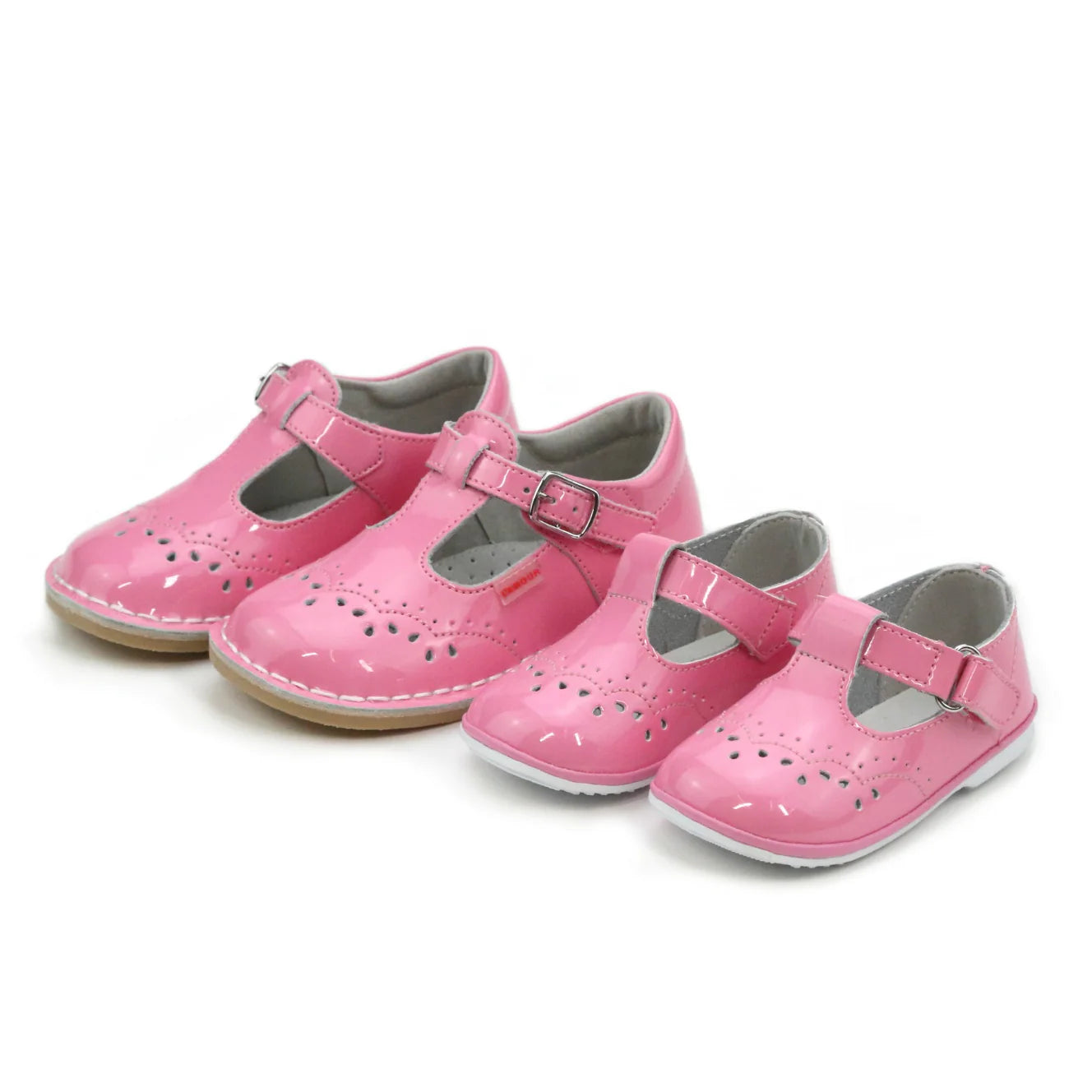 L'Amour Ruthie Stitched Tstrap Mary Jane, Patent Malibu Pink