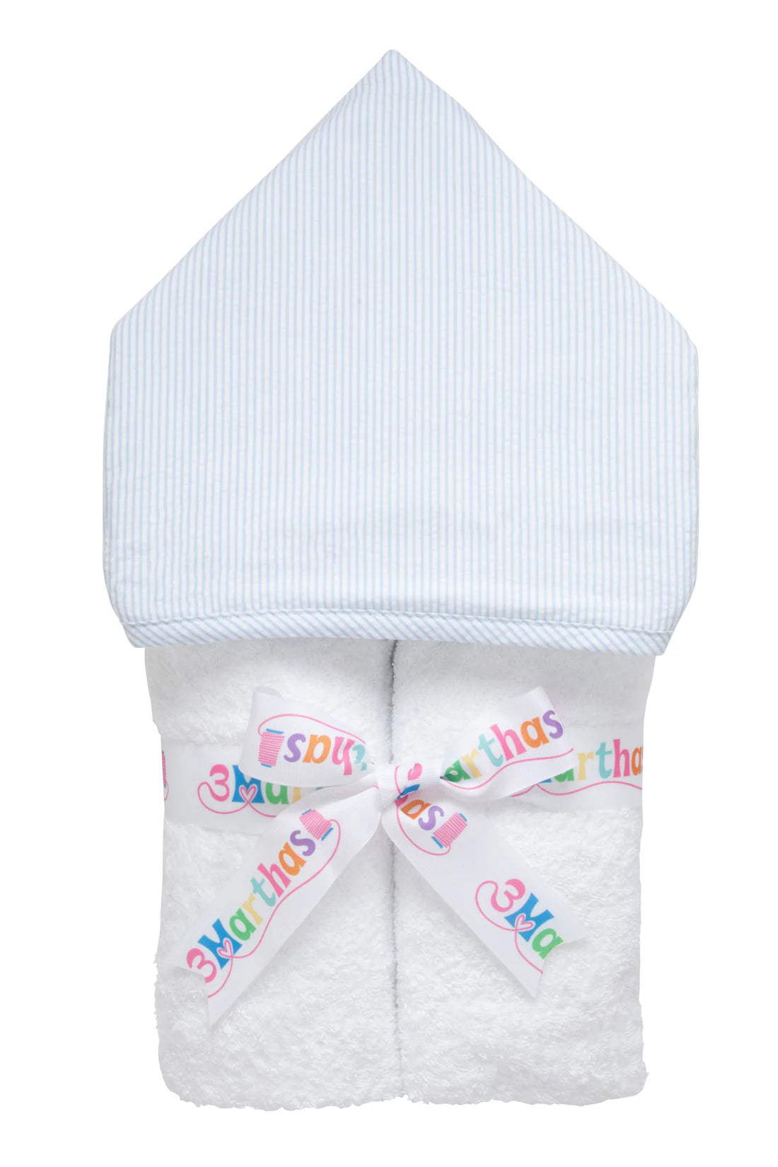 Seersucker Stripe Everykid Towel, Blue
