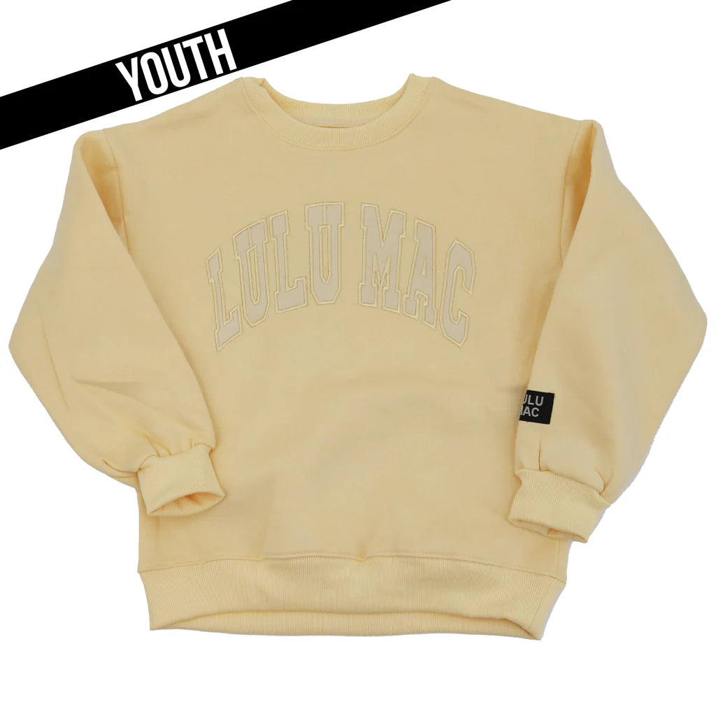Kids LULU MAC Sweatshirt, Butter Yellow