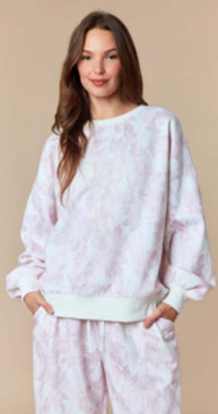 Leaf Camo Sweatshirt, Pink