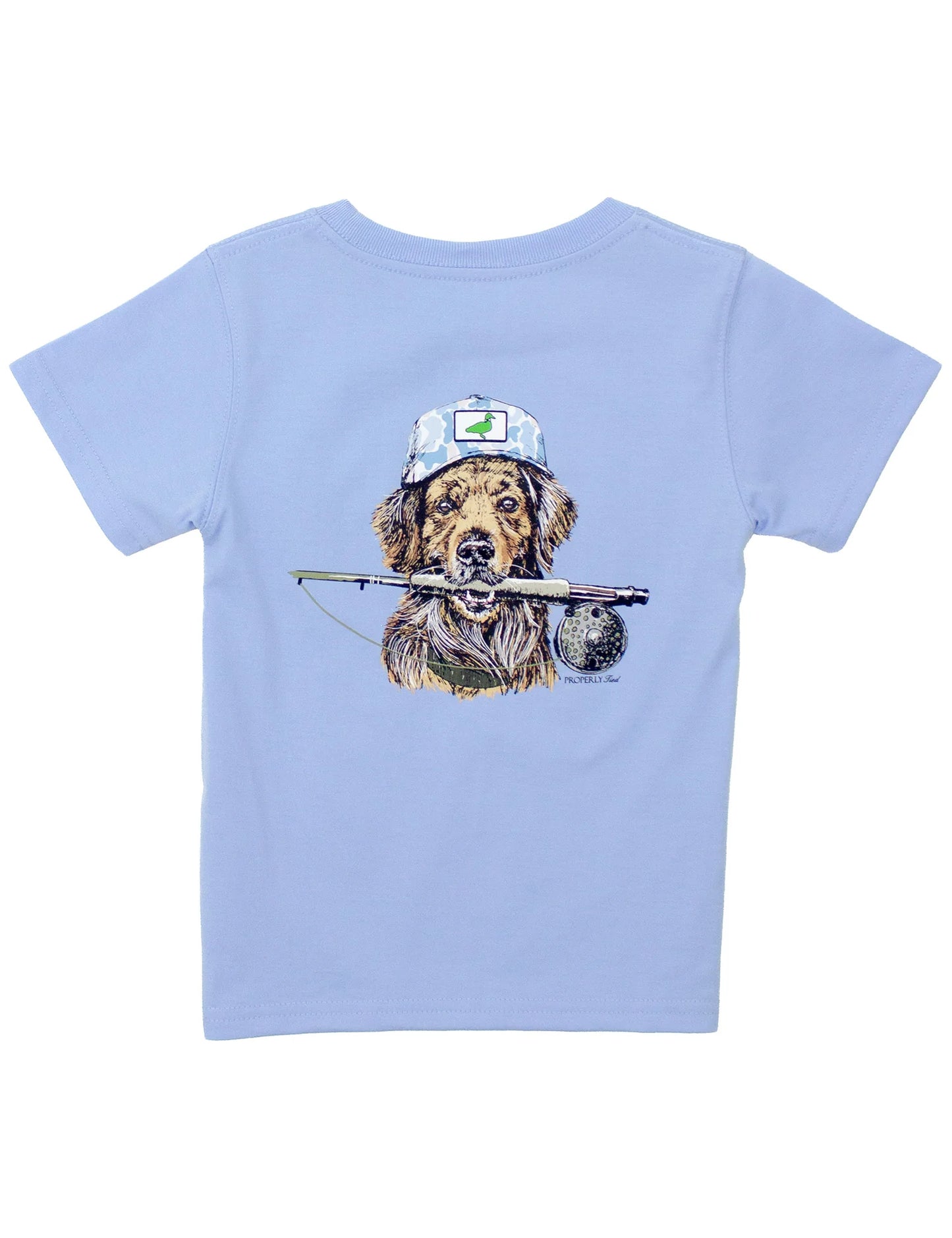 Boys Fishing Buddy SS Tee, Light Blue