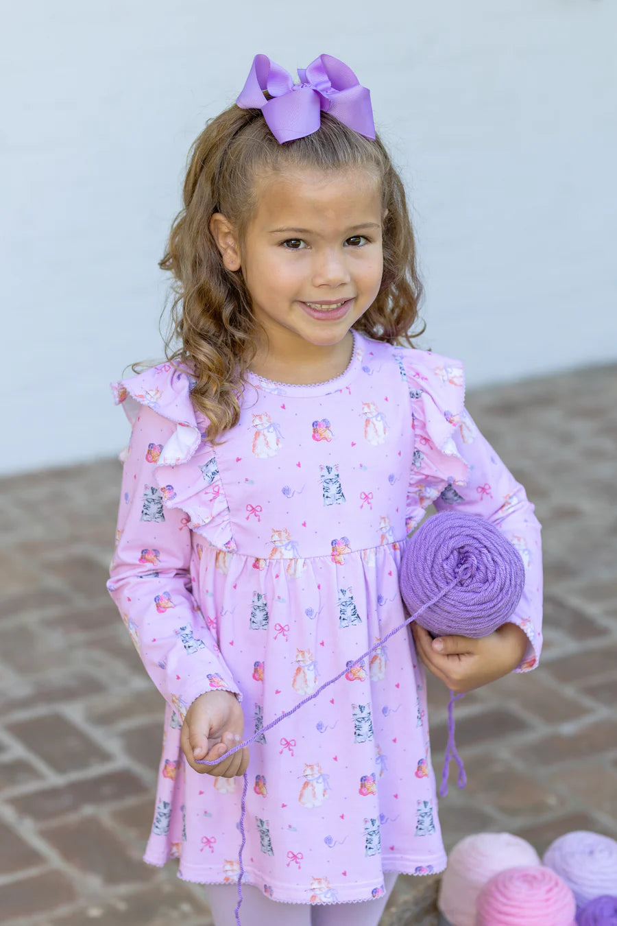 Girls Fluffy Friends Pant Set