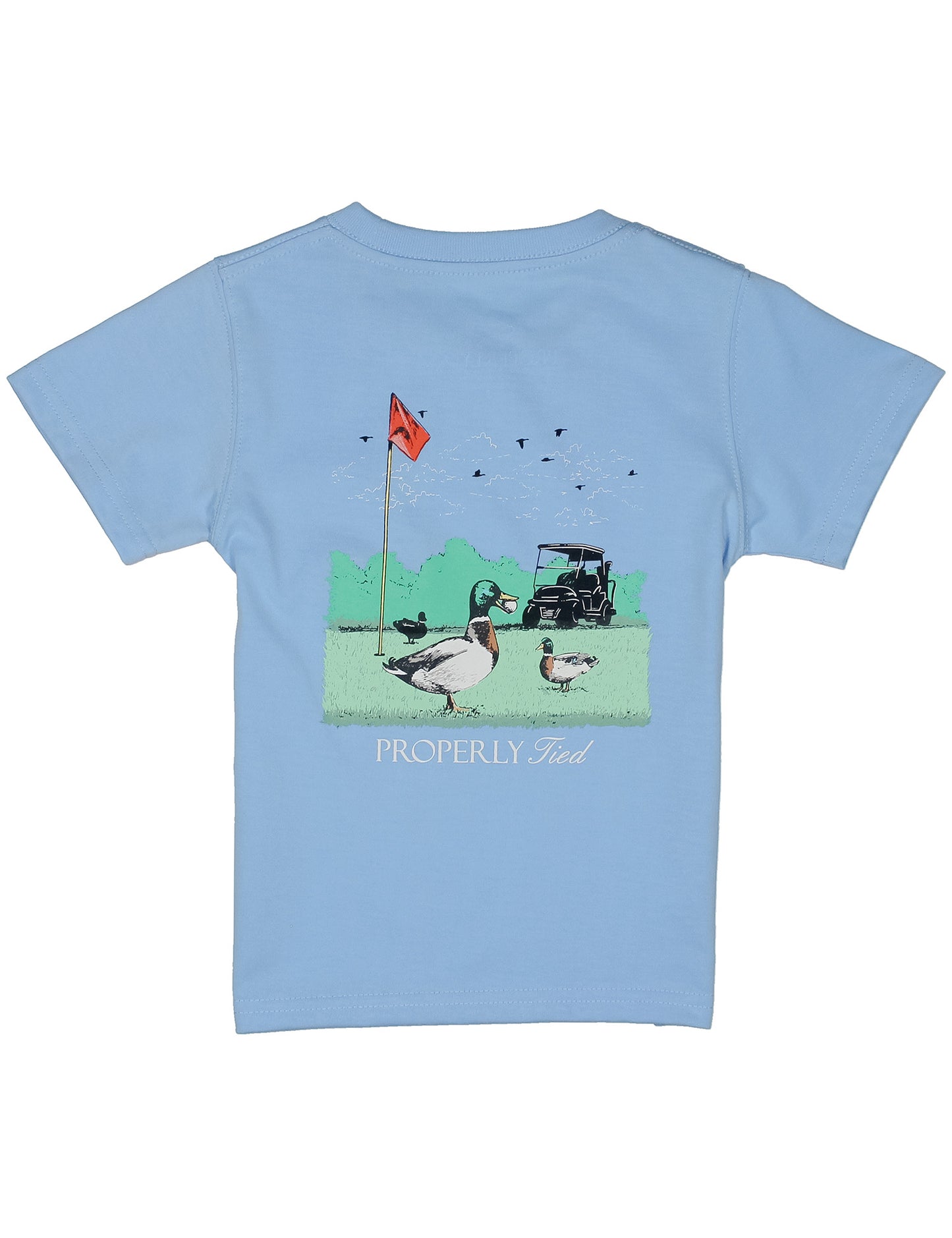 Boys Fowl Play SS Tee, Light Blue