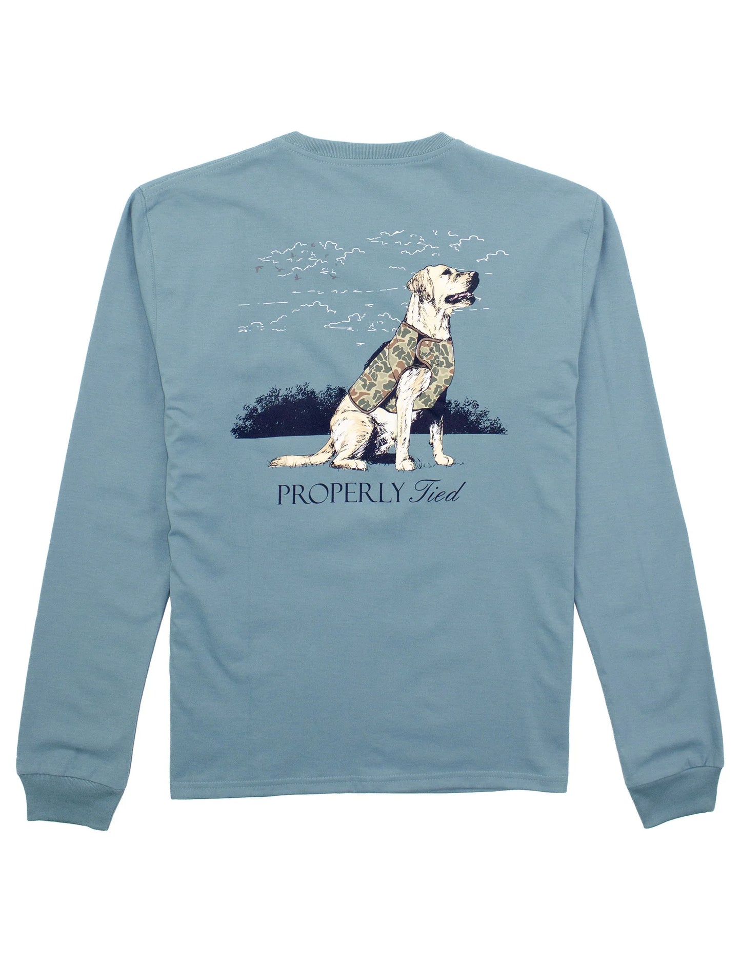 Men's Good Boy LS Tee, Steel Blue