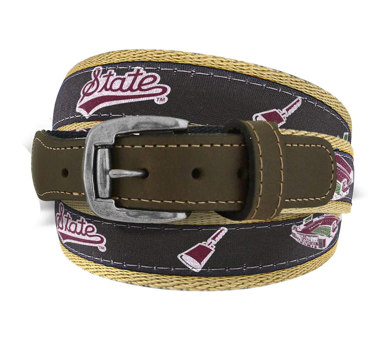 Mississippi State Bulldogs Youth Ribbon Woven Belt