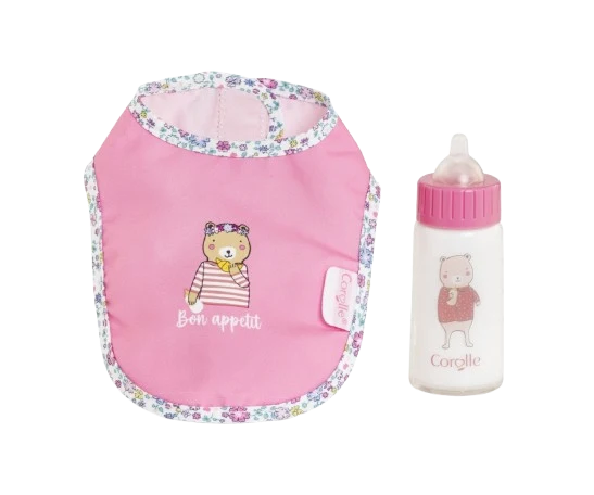 Baby Doll Bib/Magic Milk Bottle Combo
