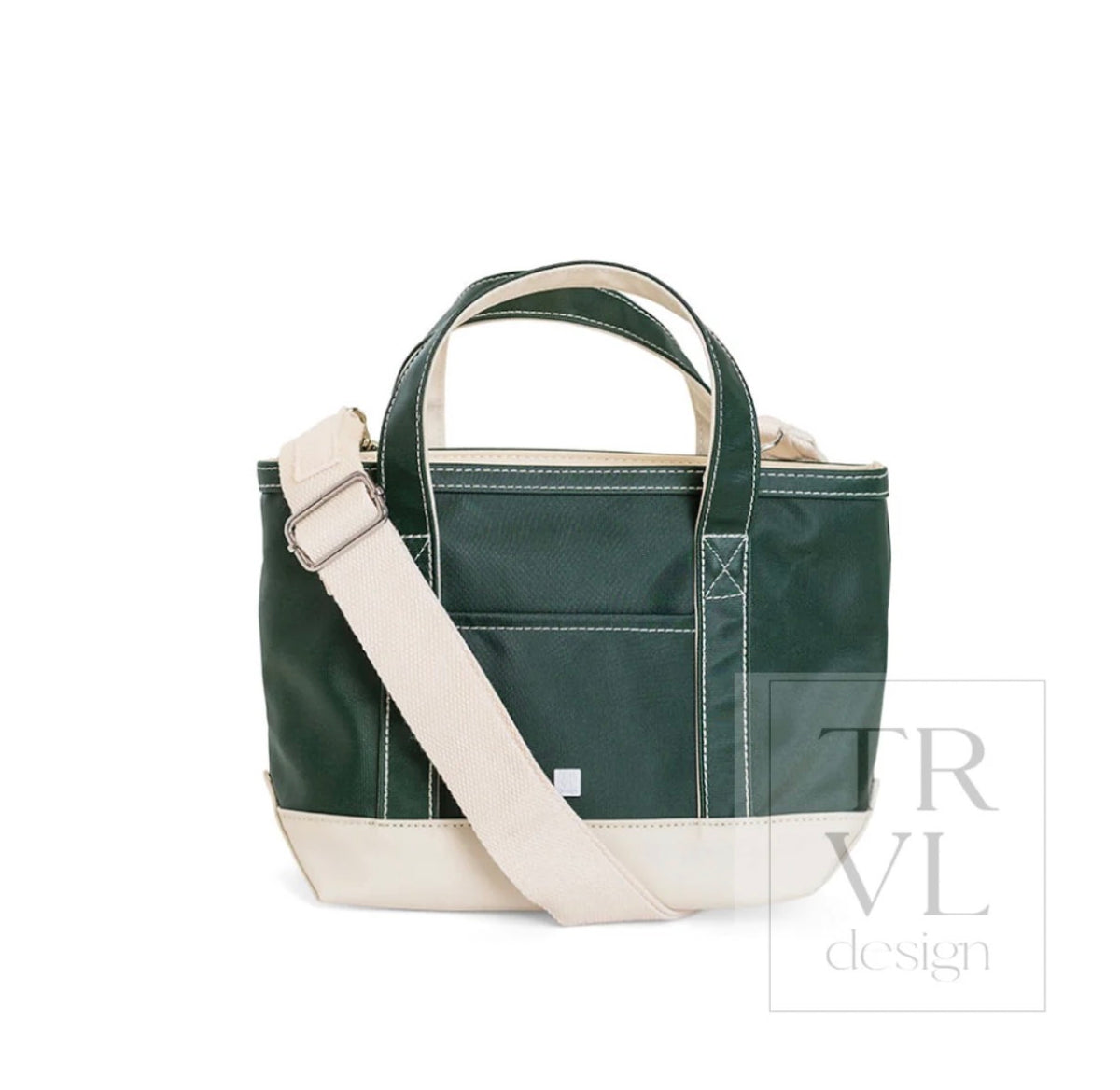 Coated Canvas Mini Tote, Heritage Green